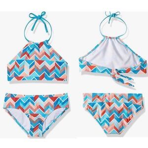 Kanu Surf Girls' Mahina UPF 50+ Beach Sport Halter Bikini 2-Piece Swimsuit,